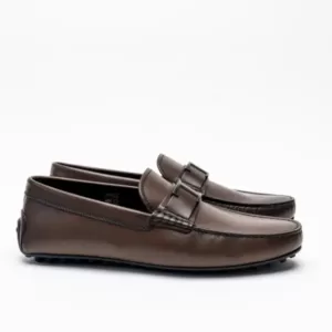 Tod's T Timeless Leather City Gommino Driving Shoes Brown
