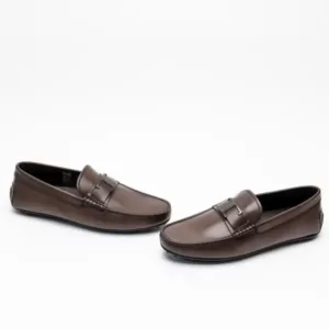 Tod's T Timeless Leather City Gommino Driving Shoes Brown