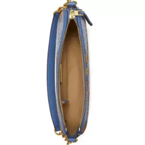 Tory Burch 86604 T Monogram Brocade Studio Bag Sea Frost