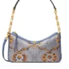 Tory Burch 86604 T Monogram Brocade Studio Bag Sea Frost