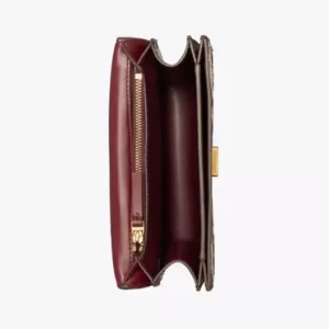 Tory Burch Eleanor Snake Skin Leather Brown Crossbody Camera Bag Limited Edition