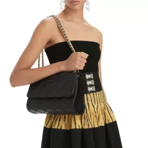 Tory Burch Fleming Soft Convertible Shoulder Bag Black Ghw