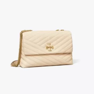 Tory Burch Kira Chevron Convertible Shoulder Bag New Cream