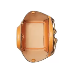 Tory Burch McGraw Color-Block Mini Drawstring Satchel Squash