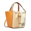 Tory Burch McGraw Color-Block Mini Drawstring Satchel Squash