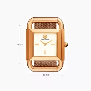 Tory Burch Phipps Womens Stainless Steel Watch Rose Gold TBW7251