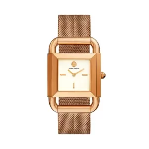 Tory Burch Phipps Womens Stainless Steel Watch Rose Gold TBW7251