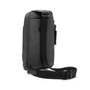 Harrison Gregory Nylon & Leather Waist Bag Black