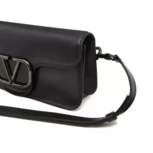 Valentino Garavani VLogo Locò Crossbody Bag All Black