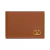 Valentino Garavani Vlogo Bifold Wallet Calf Brown Ghw