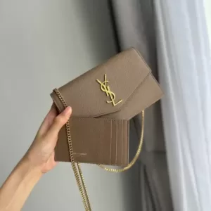 YSL Saint Laurent Wallet On Chain WOC Uptown Taupe
