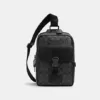 Coach Track Pack In Signature Canvas Charcoal Black