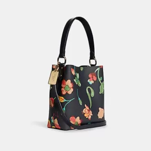 Coach Small Town Bucket Bag With Dreamy Land Floral Print Midnight Multi