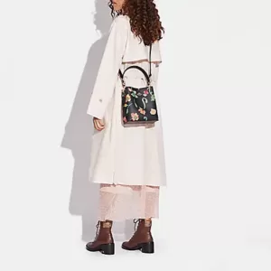 Coach Small Town Bucket Bag With Dreamy Land Floral Print Midnight Multi