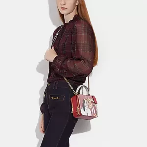 Disney X Coach Box Crossbody With Cruella Motif Red Apple Multi