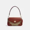 Coach Millie Shoulder Bag In Signature Canvas Khaki Terracotta