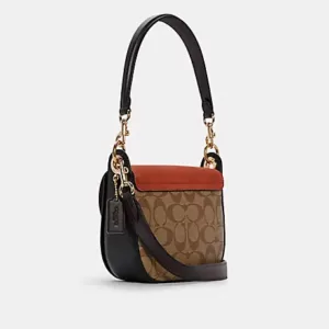 Coach Kleo Shoulder Bag 17 In Signature Canvas Khaki Multi