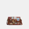 Coach Studio Shoulder Bag 19 With Patches Saddle