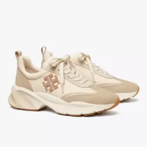 Tory Burch Good Luck Trainer French Pearl / Dulce De Leche / Biscotti