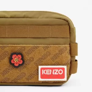 Kenzo Logo Jungle Badges Bumbag in Sand