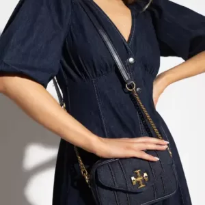 Tory Burch Kira Denim Mini Camera Bag Tory Navy