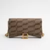 Balenciaga-Hourglass-Wallet-On-Chain-BB-Monogram-Coated-Canvas-Beige