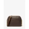 Michael Kors Jet Set Travel Medium Logo Dome Crossbody Bag Brown