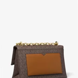 Michael Kors Cece Medium Logo Shoulder Bag Brown