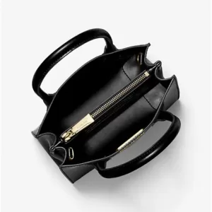 Michael Kors Mercer Medium Pebbled Leather Crossbody Bag Black