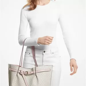 MIchael Kors Emilia Large Logo Tote Bag Powder Blush Multi