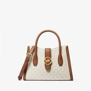 Michael Kors Gabby Small Logo Satchel Vanilla