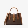 Michael Kors Gabby Small Logo Satchel Brown