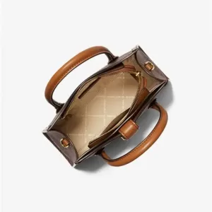 Michael Kors Gabby Small Logo Satchel Brown