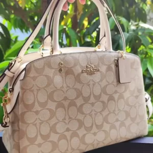 Coach Lillie Carryall Khaki Chalk