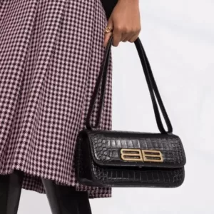 tas bahu wanita kulit asli Balenciaga