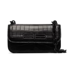 tas selempang wanita Balenciaga Gossip XS Crocodile Printed Leather Crossbody Bag