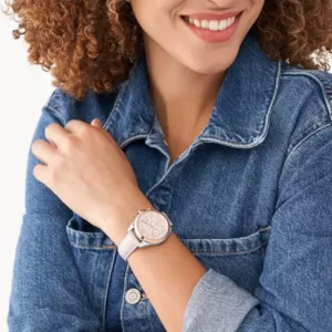 Fossil Modern Courier Chronograph Blush Leather Watch