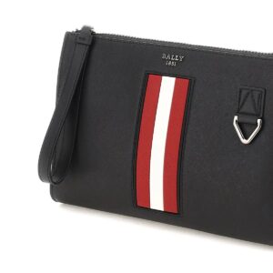 Bally-Makid-Recycled-Leather-Clutch-Bag-Black-Red