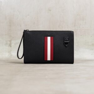 Bally-Makid-Recycled-Leather-Clutch-Bag-Black-Red