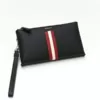 Bally Teryer Handle Pouch Black Red
