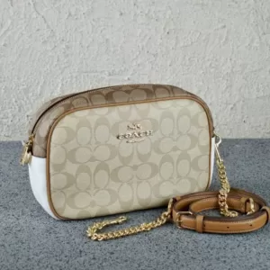 tas selempang wanita Coach Jamie Camera Bag In Blocked Signature Canvas