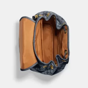 tas gendong pria Coach Sullivan Backpack In Signature Chambray Denim