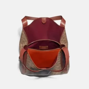 tas bahu wanita asli Coach Hadley Hobo In Signature Canvas