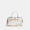 Coach Rowan Satchel In Signature Canvas With Mystical Floral Print Chalk Multi