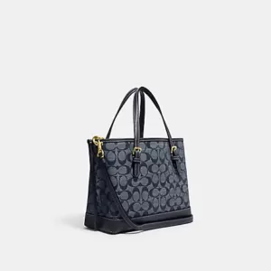 Mollie Tote 25 In Signature Chambray Denim Multi