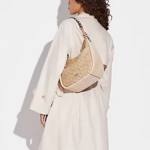 Coach Jules Hobo In Signature Canvas Light Khaki Ivory Multi