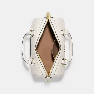 Rowan Satchel With Signature Canvas Detail Chalk