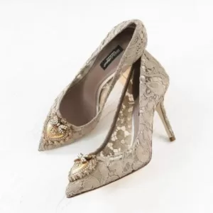 Dolce Gabbanna 90mm Devotion Lace Taormina Heels
