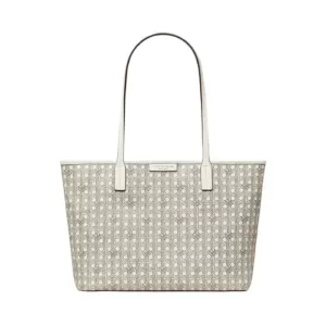 tas bahu wanita original Tory Burch Ever-Ready Coated Canvas Zip Small Tote Bag