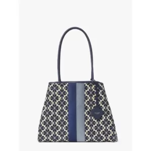 Spade Flower Jacquard Stripe Everything Large Tote Blue Multi